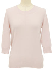 2009年製 カシミアバックCCマークロゴニットトップス ベビーピンク/マルチ