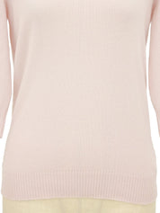 2009年製 カシミアバックCCマークロゴニットトップス ベビーピンク/マルチ