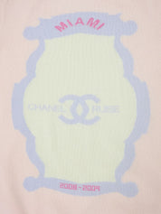 2009年製 カシミヤバックCCマークロゴニットトップス ベビーピンク/マルチ