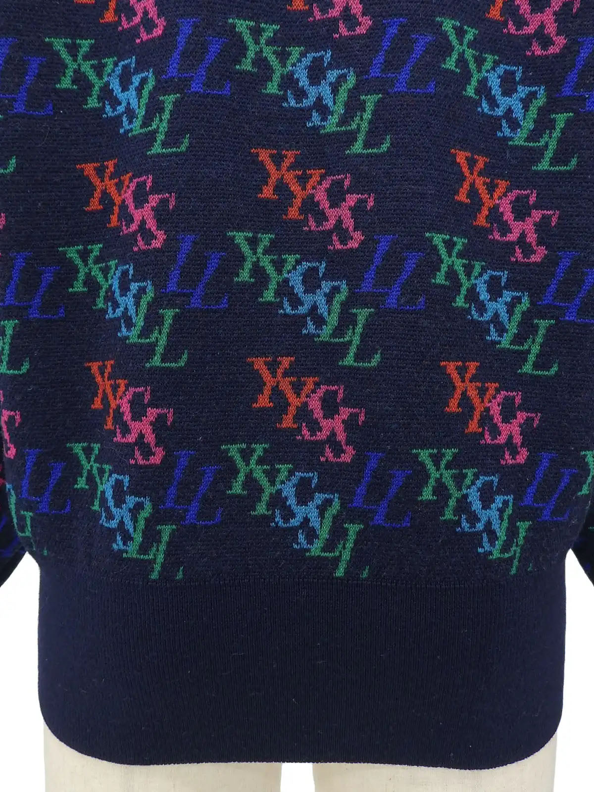 Logo Pattern Cardigan Navy/Multi