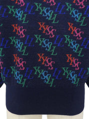 Logo Pattern Cardigan Navy/Multi