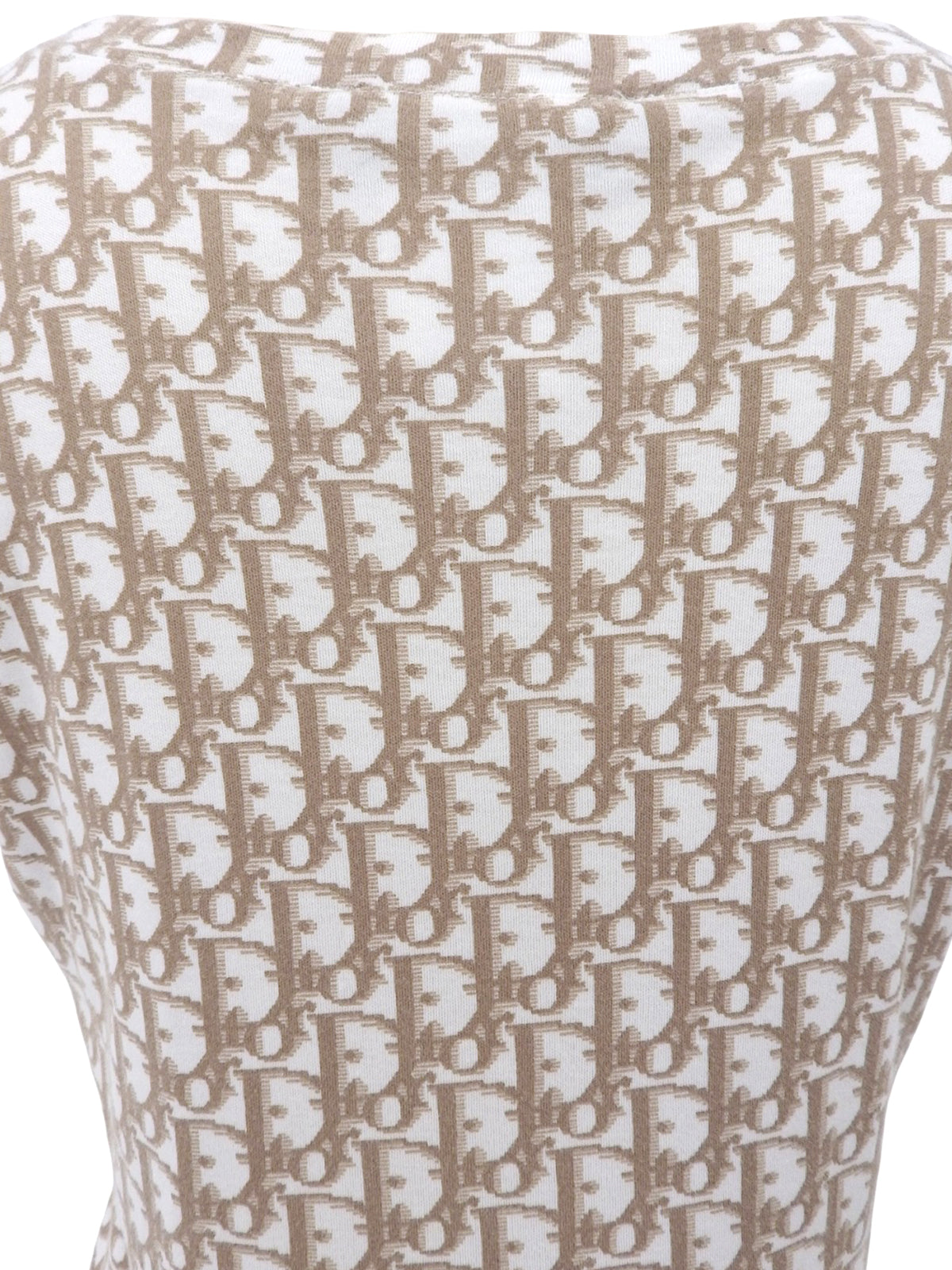 Trotter Pattern Flower Embroidered Half Sleeve Top in White/Brown