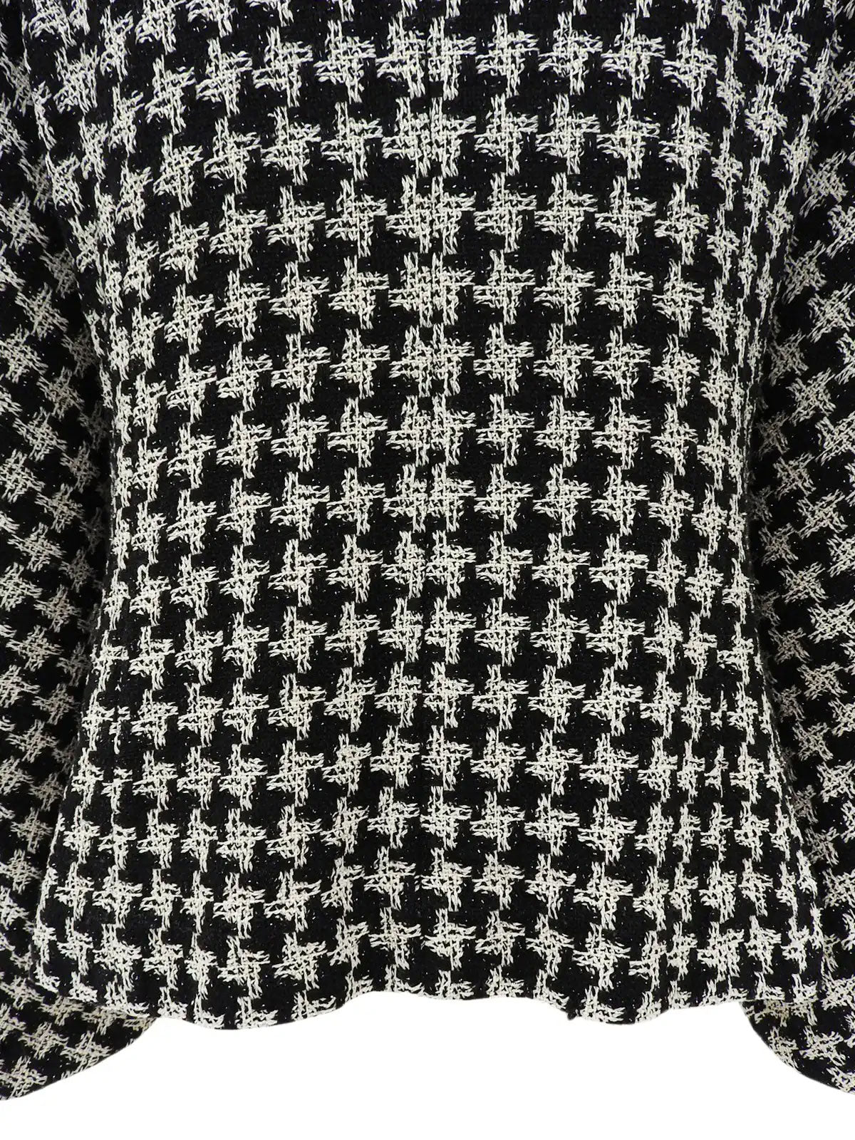 2009年製 ツイードハウンドトゥースパターンCCマークボタンジャケット ブラック/ホワイト