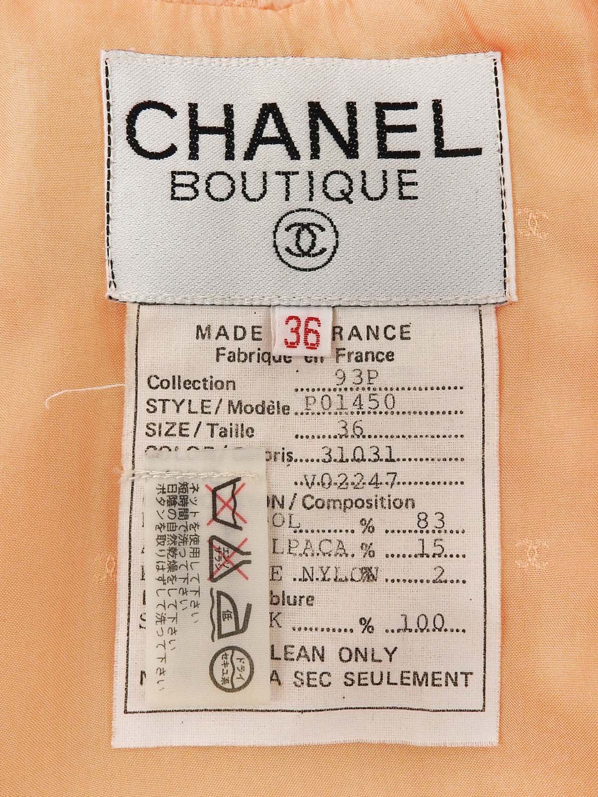 1993年製 CCマークボタンリボンタイノーカラーセットアップ オレンジ