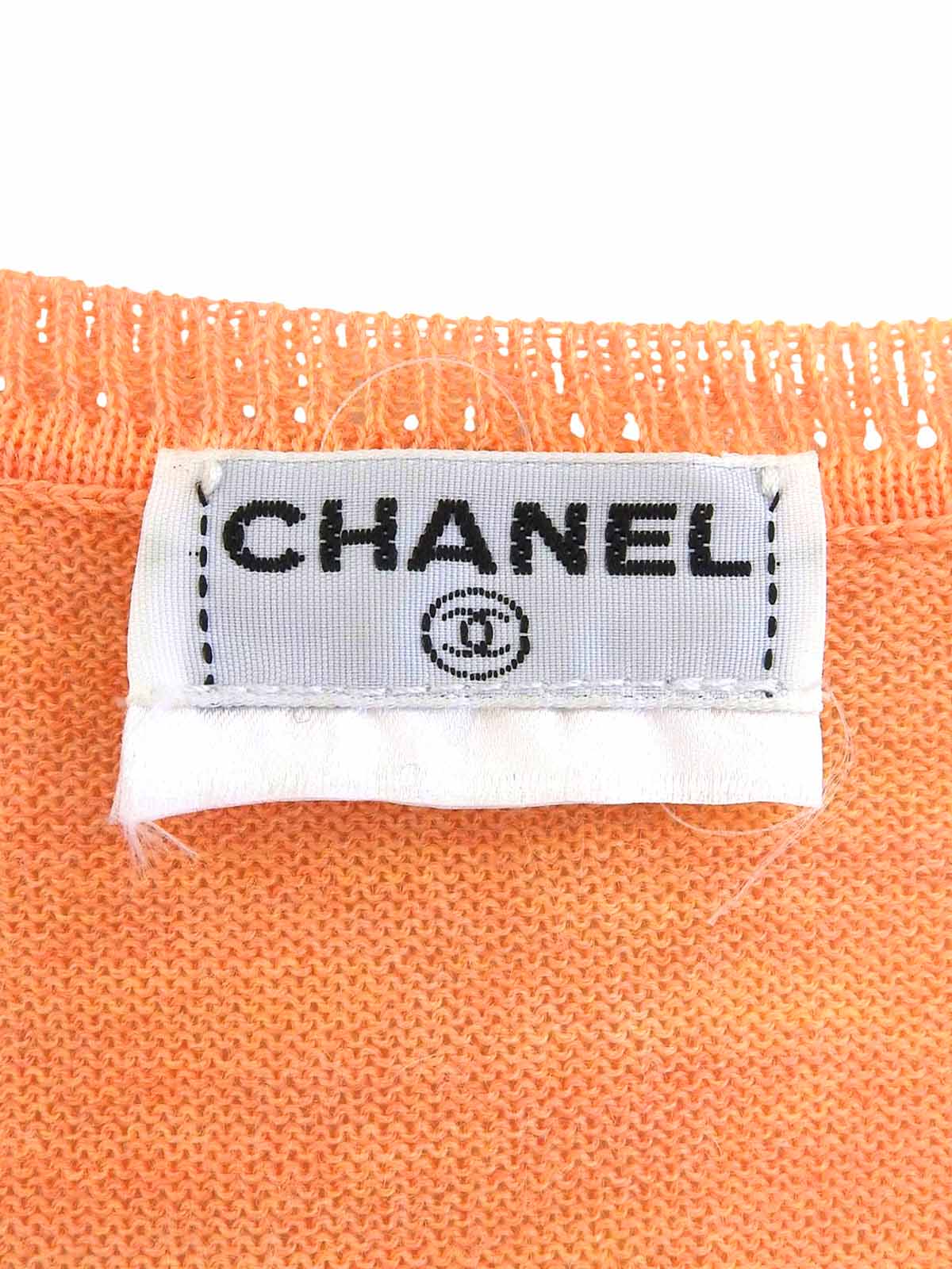 Wool CC Mark Multi-Motif Sleeveless Top in Orange