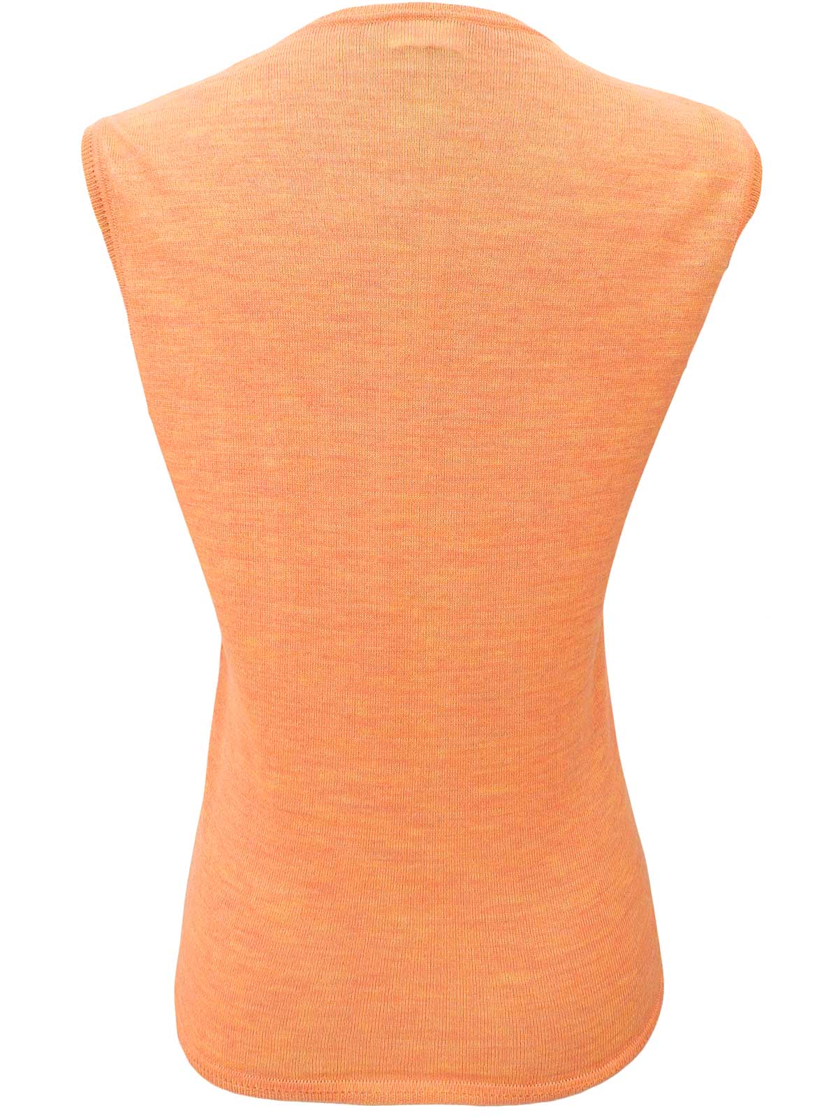 Wool CC Mark Multi-Motif Sleeveless Top in Orange
