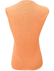 Wool CC Mark Multi-Motif Sleeveless Top in Orange