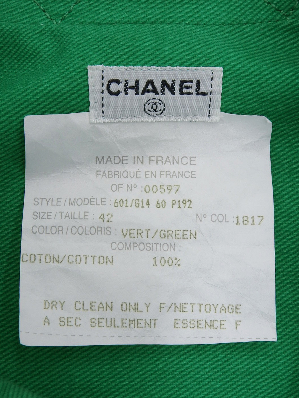 コットンCCマークボタンサファリジャケット　グリーン