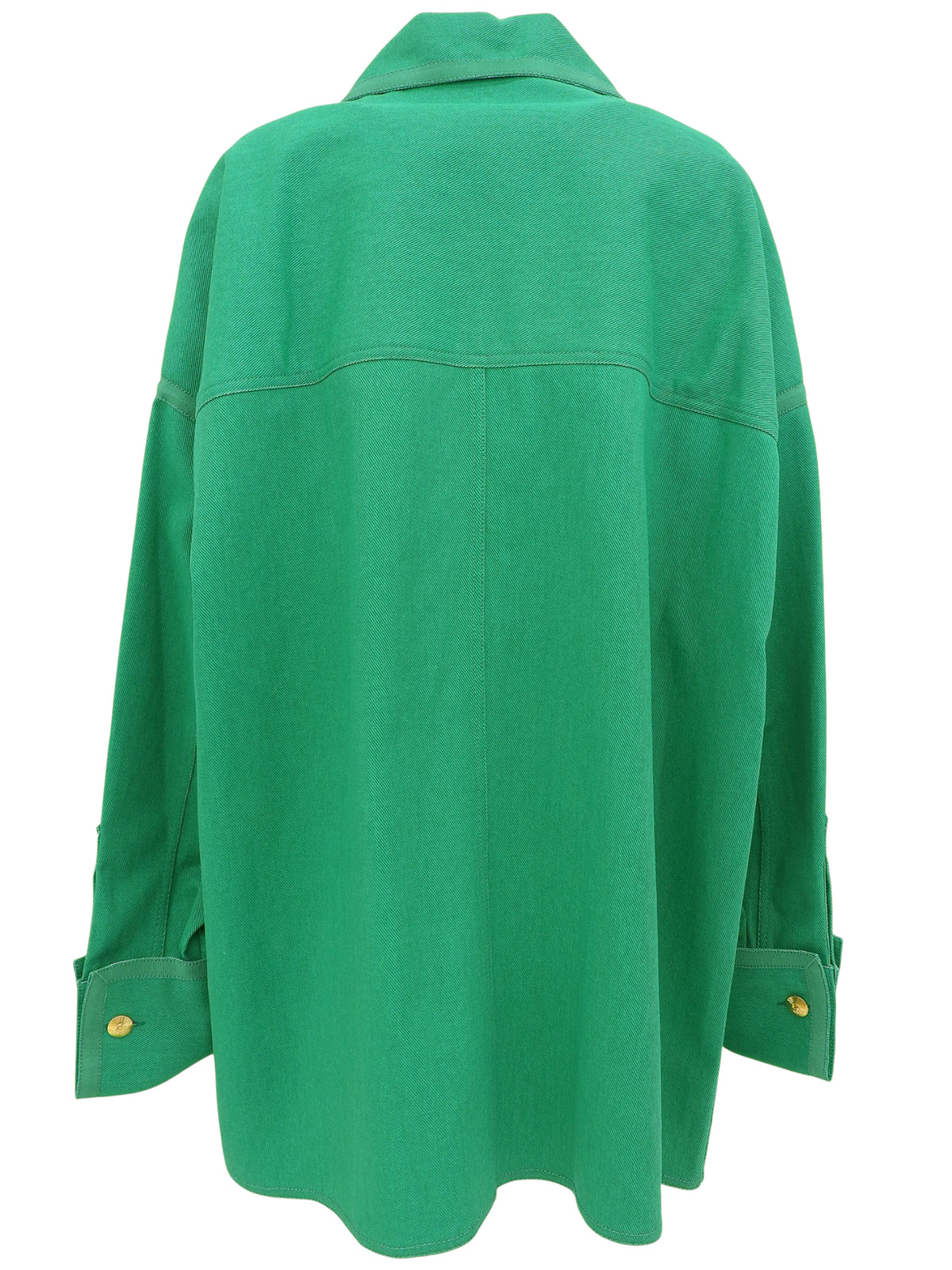 コットンCCマークボタンサファリジャケット グリーン