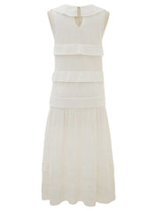 2006年製 オーバルCCマークプレートフリルノースリーブワンピース ホワイト