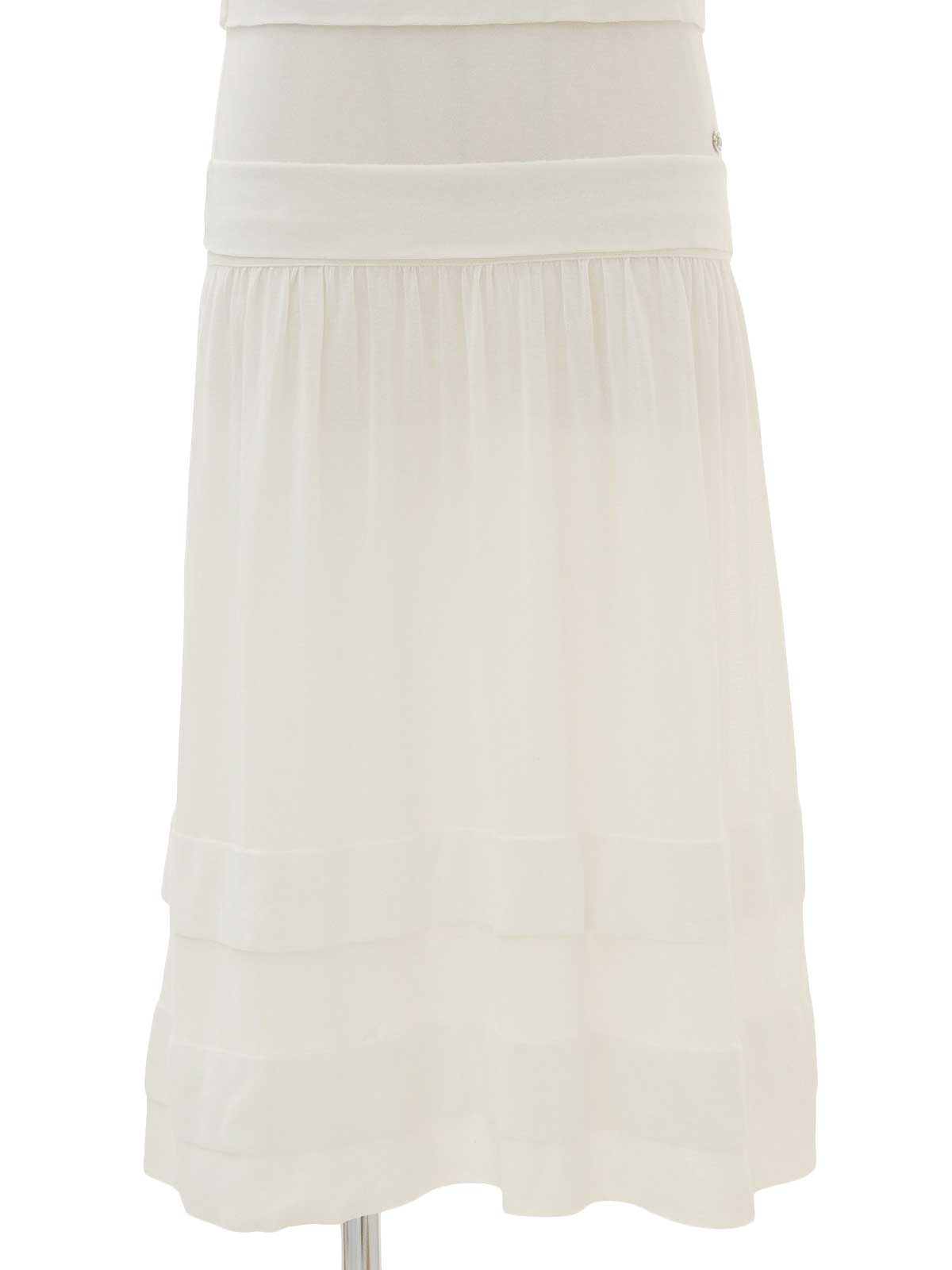 2006年製 オーバルCCマークプレートフリルノースリーブワンピース ホワイト