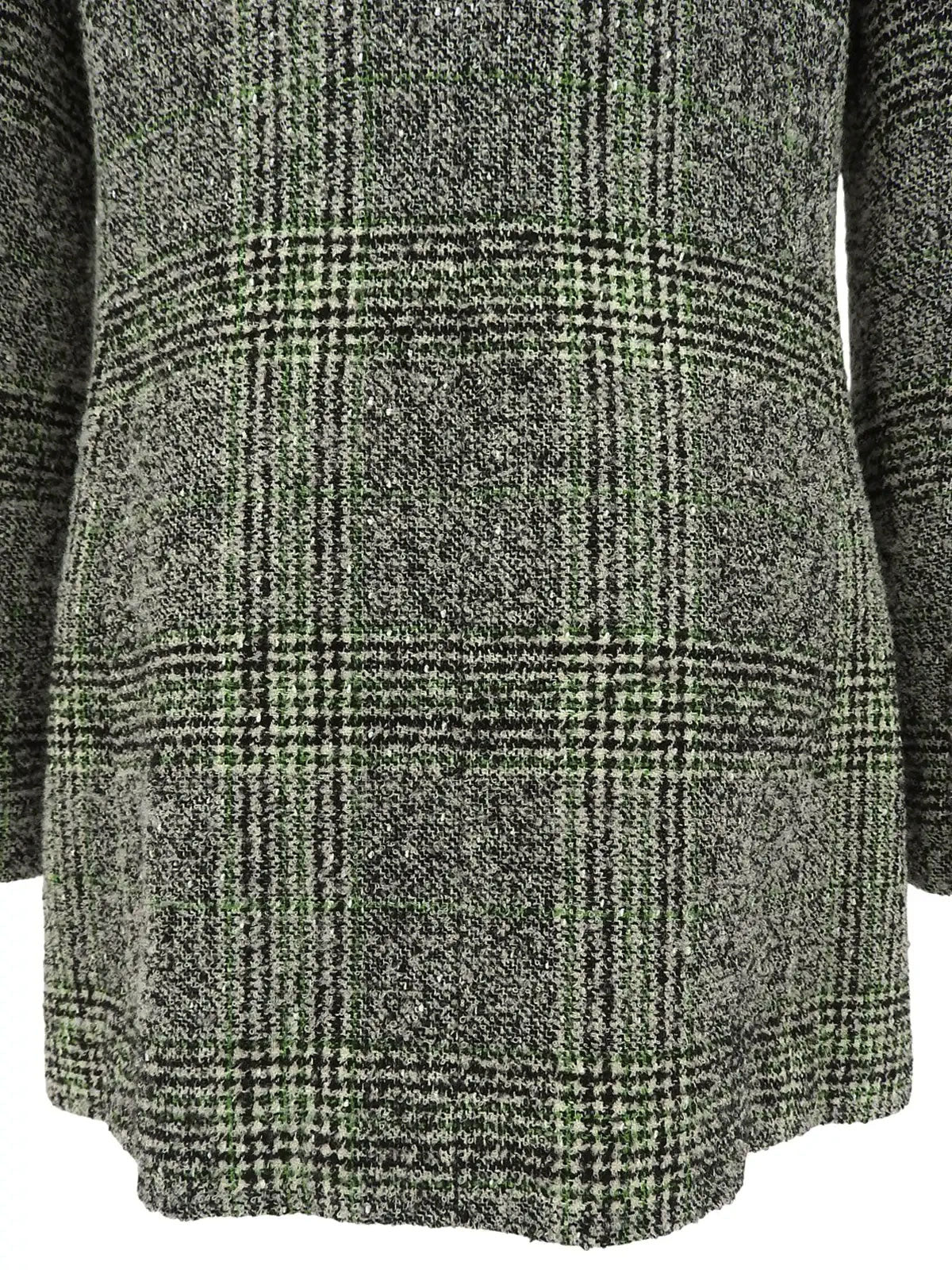 チェックパターンダブルブレストジャケット　グレー／グリーン