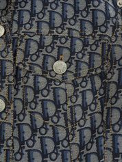 Trotter Pattern Design Jacket Gray/Blue