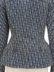 トロッターパターンデザインジャケット グレー/ブルー