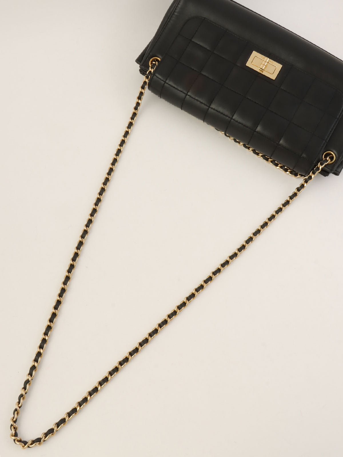 2001 Chocolate Bar 2.55cc Mark Chain Bag, Black