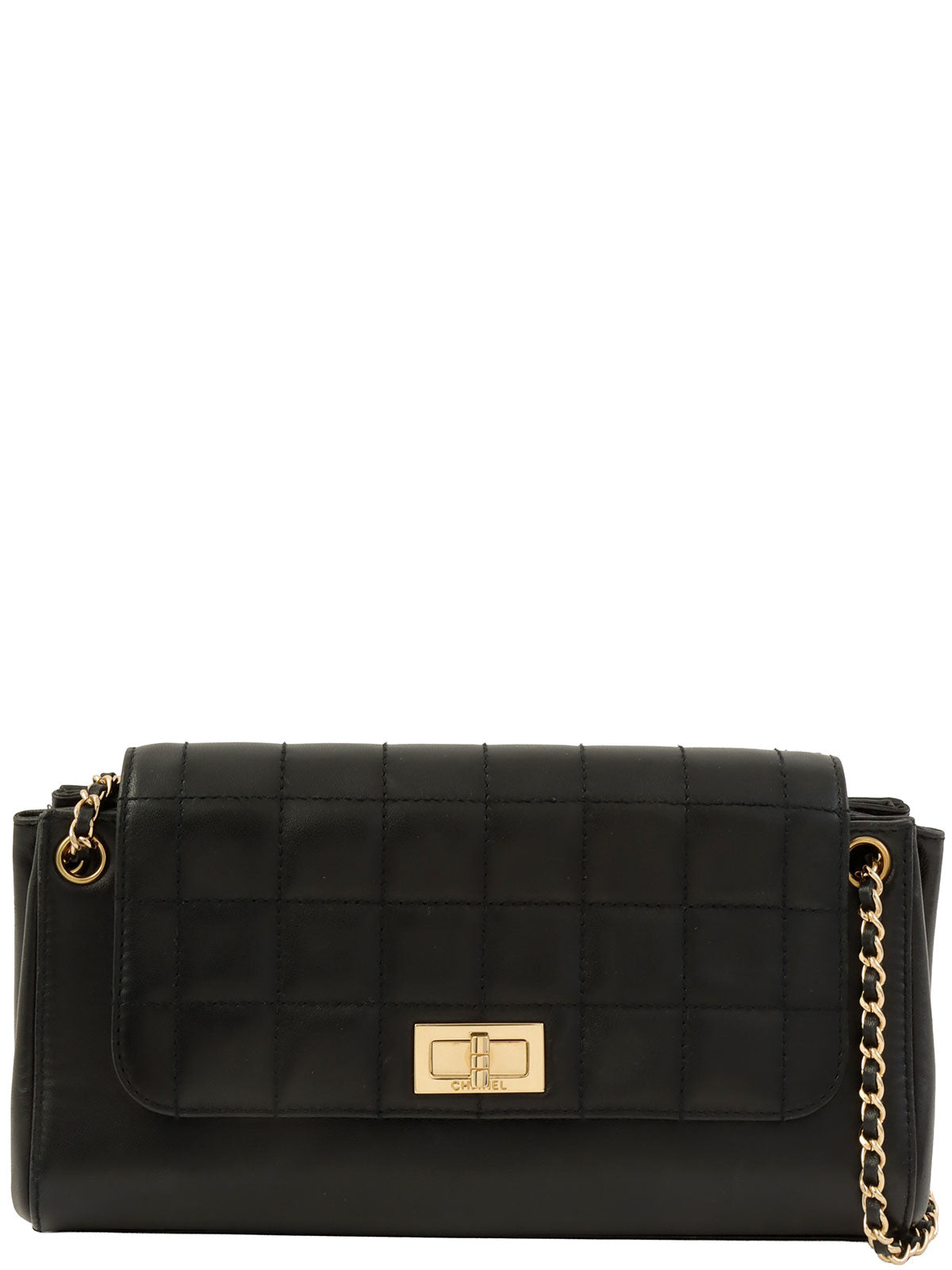 2001 Chocolate Bar 2.55cc Mark Chain Bag, Black