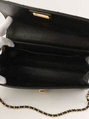 2001 Chocolate Bar 2.55cc Mark Chain Bag, Black