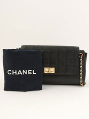 2001 Chocolate Bar 2.55cc Mark Chain Bag, Black