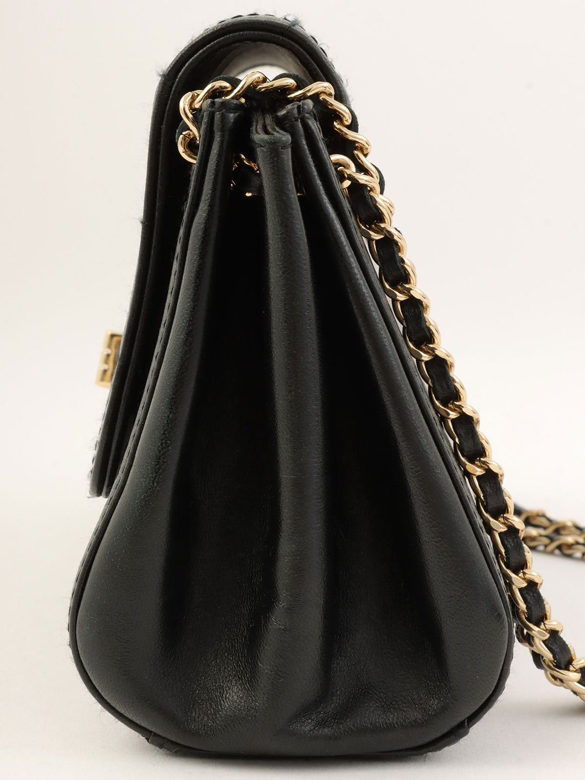 2001 Chocolate Bar 2.55cc Mark Chain Bag, Black