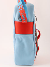 2001 Sports Line CC Mark Logo Shoulder Bag Light Blue/Red