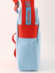2001 Sports Line CC Mark Logo Shoulder Bag Light Blue/Red
