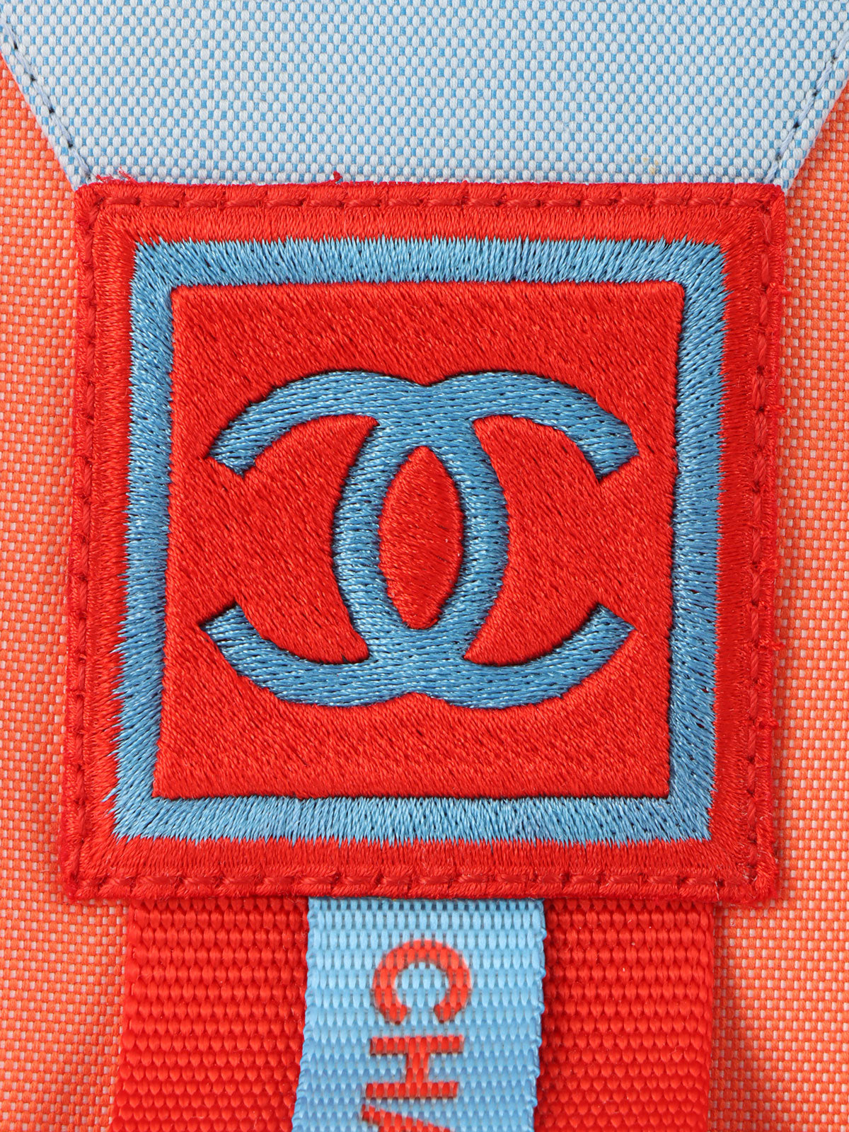 2001 Sports Line CC Mark Logo Shoulder Bag Light Blue/Red