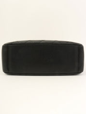 2009年頃製 キャビアスキンCCマークステッチチェーントートバッグ ブラック