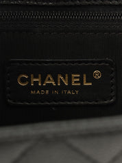 2009年頃製 キャビアスキンCCマークステッチチェーントートバッグ ブラック