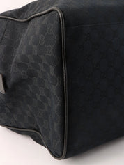Canvas GG Pattern Sherry Line Boston Bag in Black/Green/Red