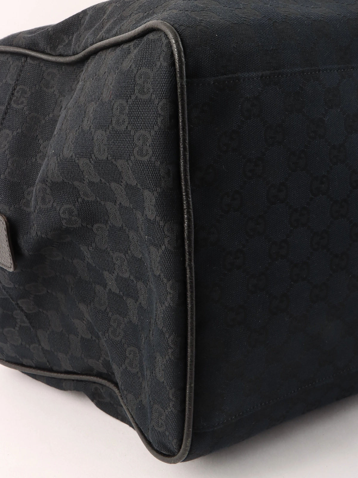 キャンバスGGパターンシェリーラインボストンバッグ ブラック/グリーン/レッド