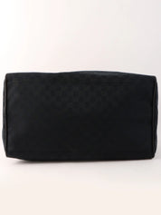 Canvas GG Pattern Sherry Line Boston Bag in Black/Green/Red