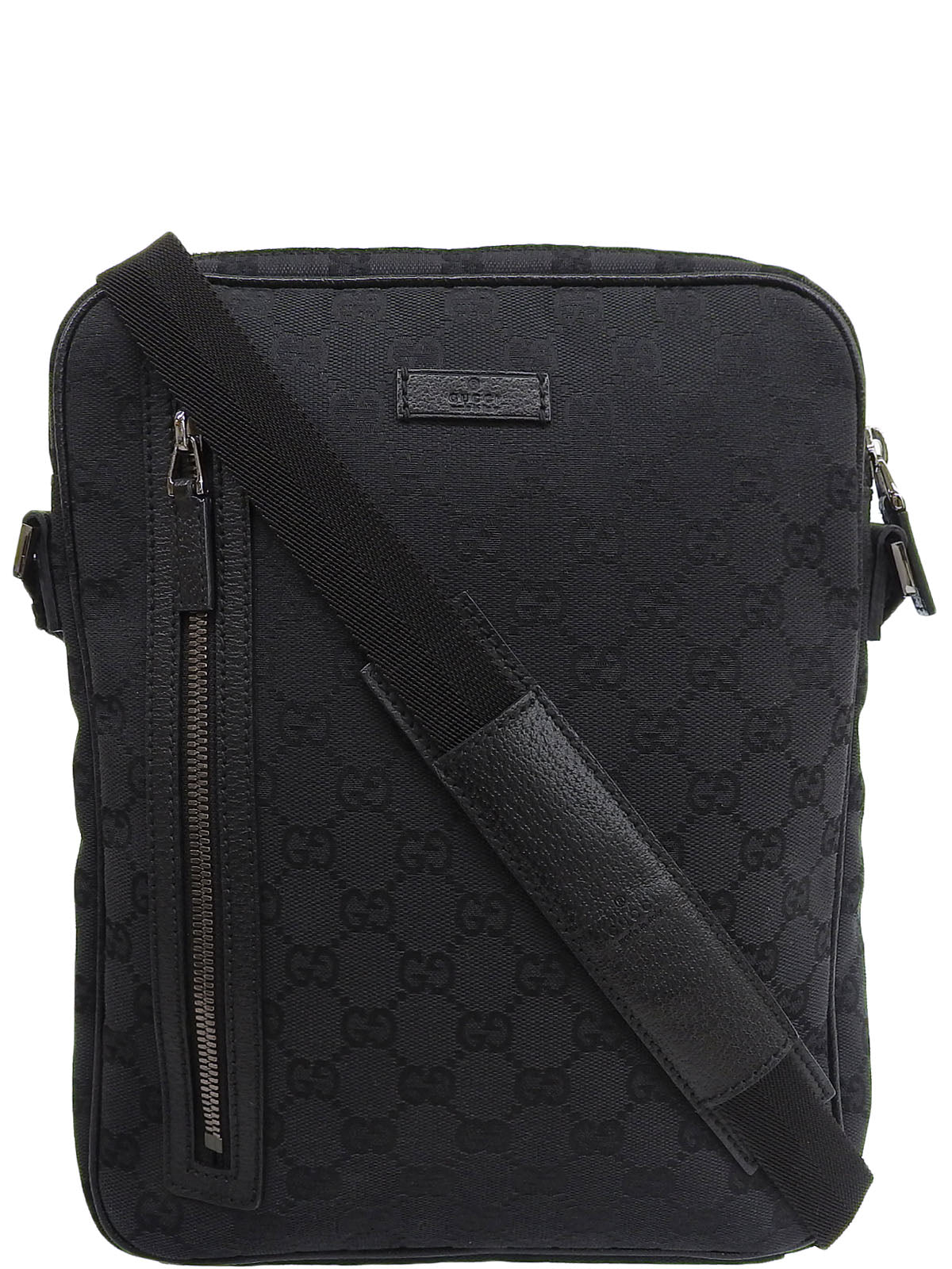 キャンバスGGパターンショルダーバッグ ブラック