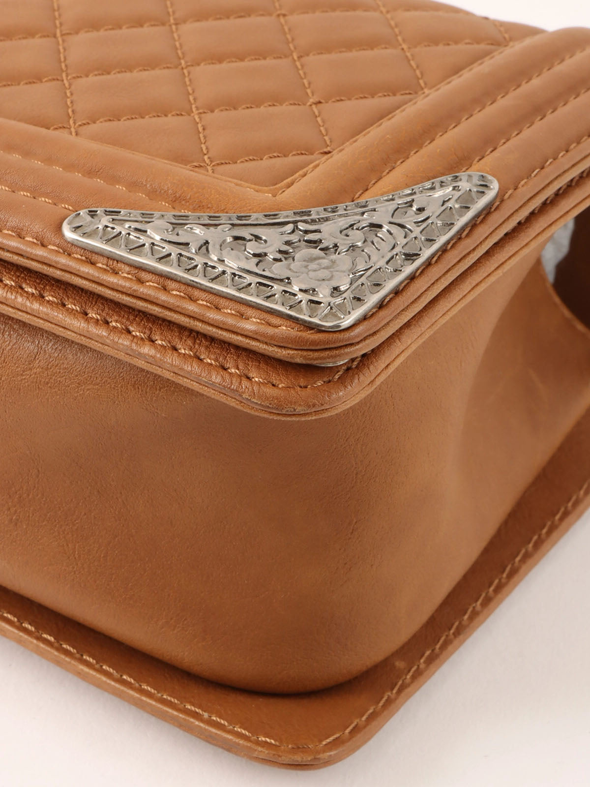 2014年頃製　ボーイシャネルチェーンショルダーバッグ　ブラウン