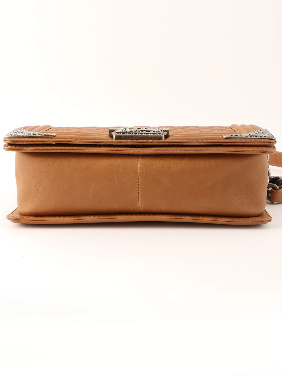 2014 Boy Chanel Chain Shoulder Bag Brown
