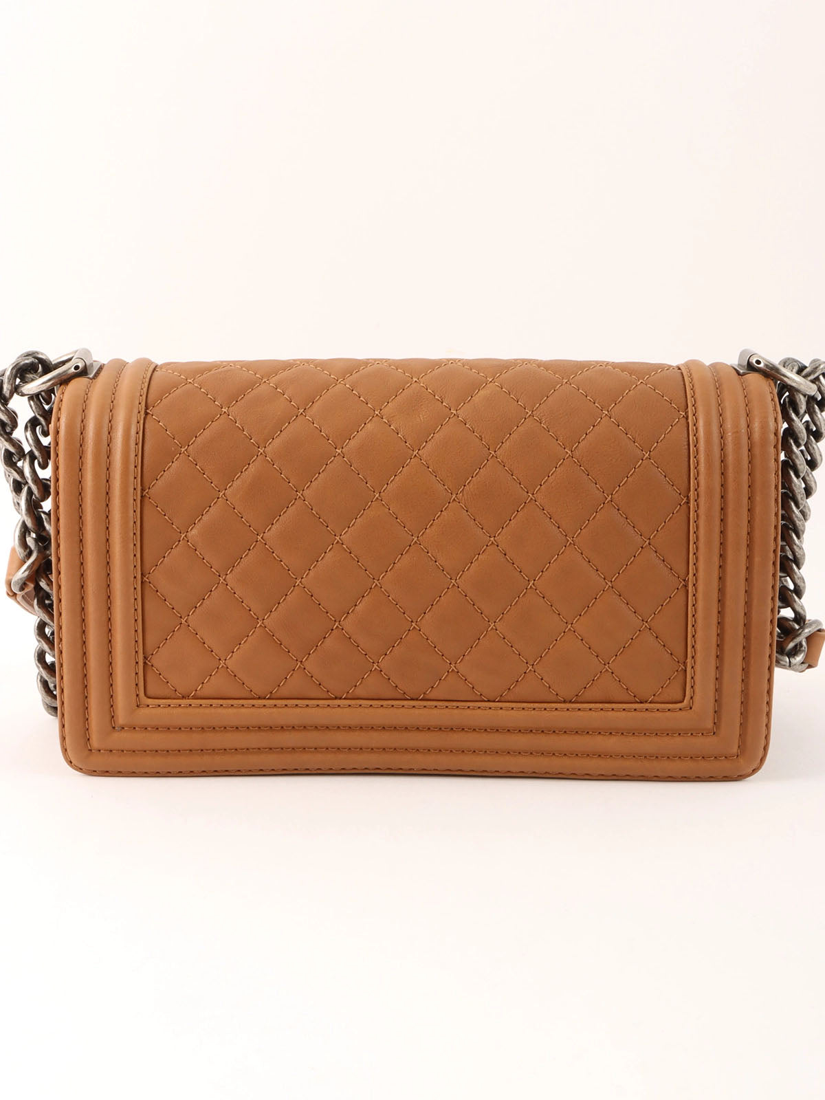 2014 Boy Chanel Chain Shoulder Bag Brown