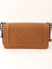 2014 Boy Chanel Chain Shoulder Bag Brown