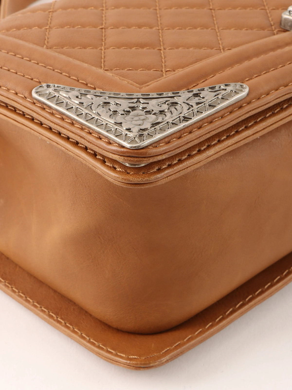 2014年頃製　ボーイシャネルチェーンショルダーバッグ　ブラウン