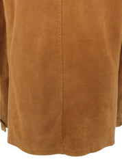 Gancini Plate Leather Jacket Brown