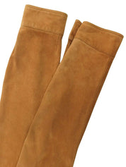 Gancini Plate Leather Jacket Brown