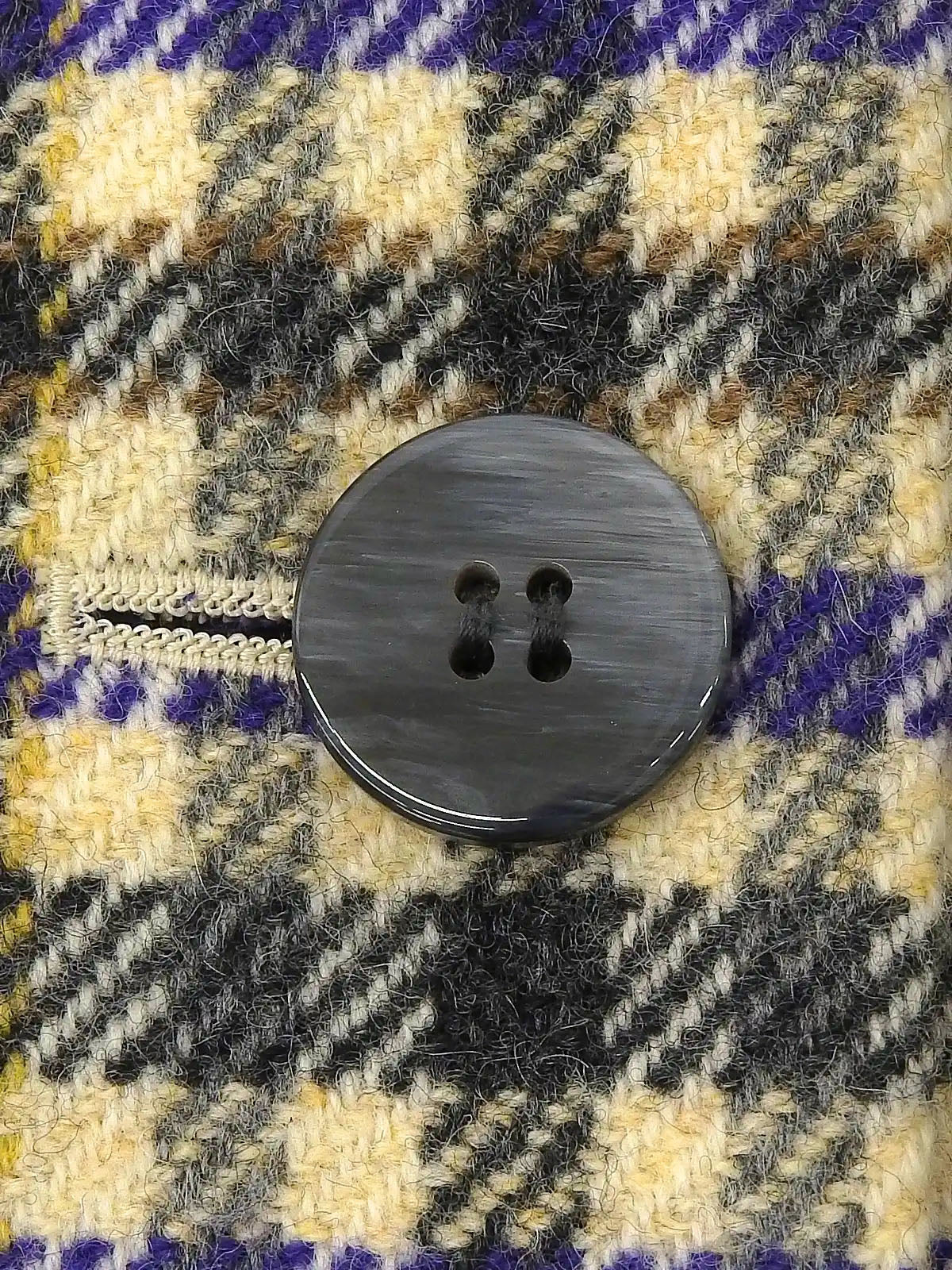 ウールチェックパターンセットアップ アイボリー/マルチ