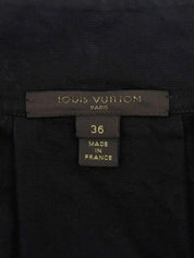 Logo Button Quarter Sleeve Dress in Black