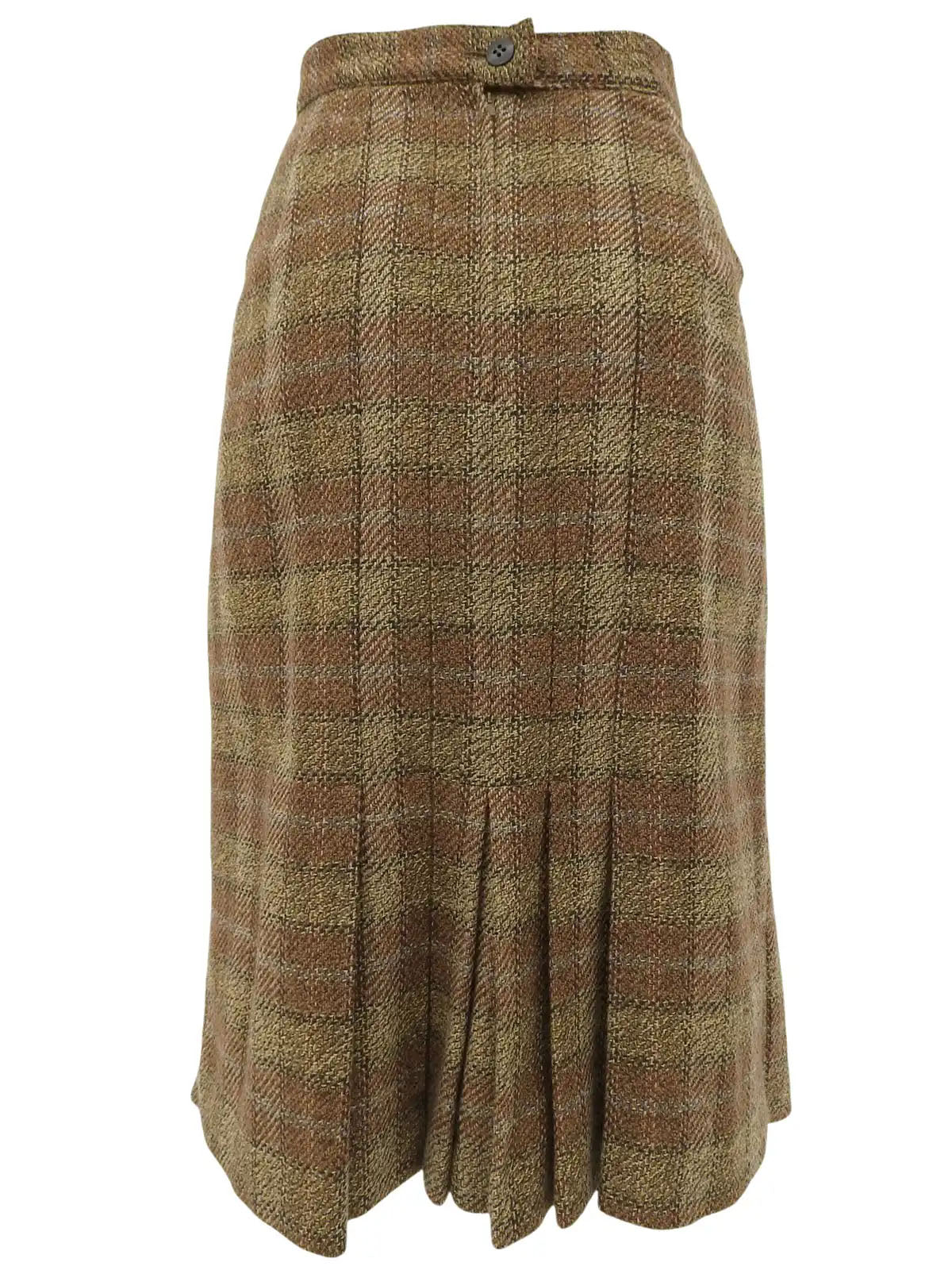 Wool check pattern set-up in brown/multi