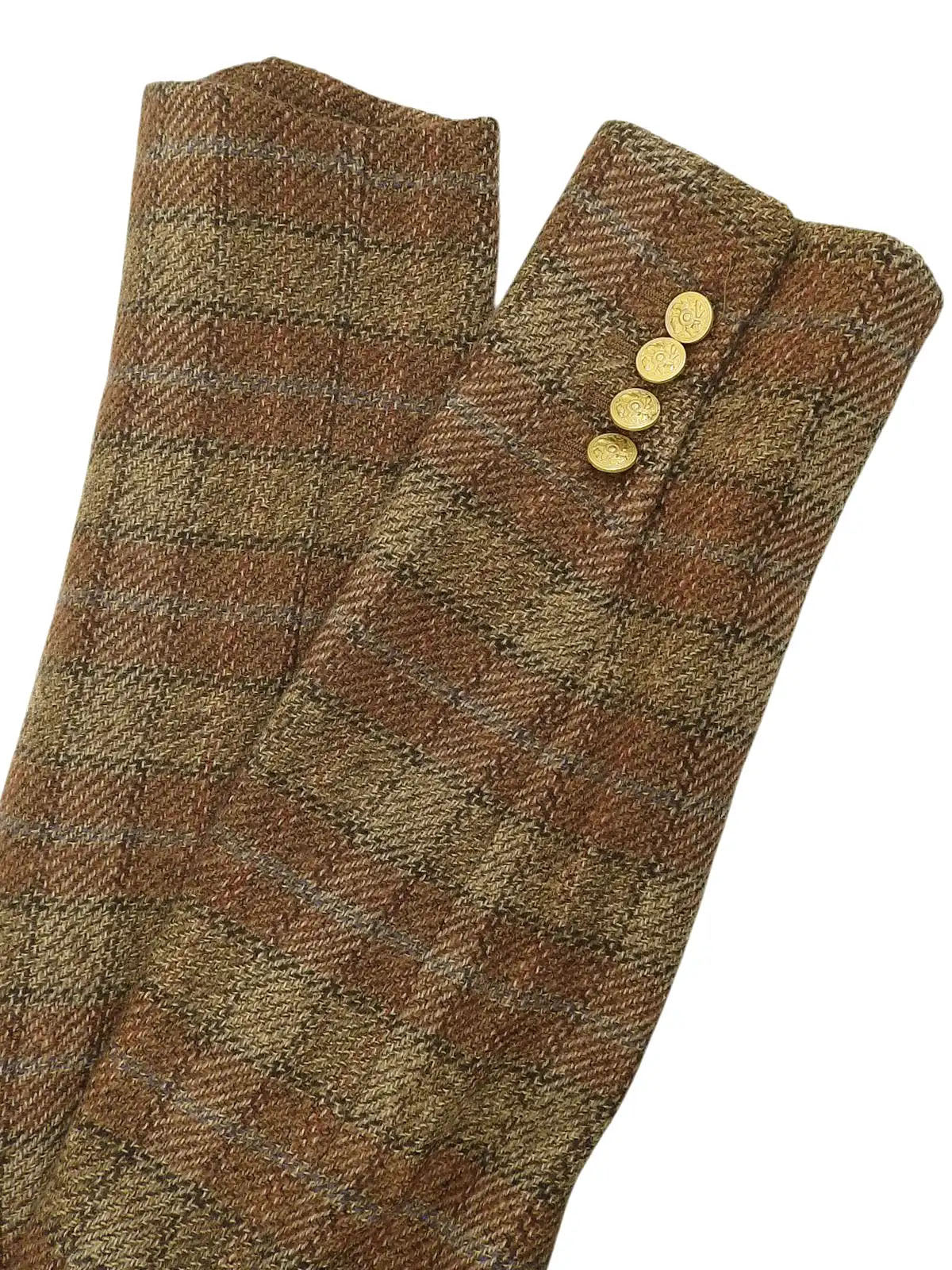 Wool check pattern set-up in brown/multi