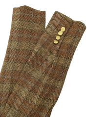 Wool check pattern set-up in brown/multi