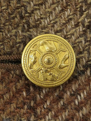 Wool check pattern set-up in brown/multi
