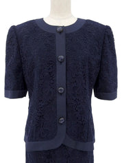 Navy Lace Half Sleeve Set