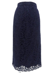 レース半袖セットアップ ネイビー