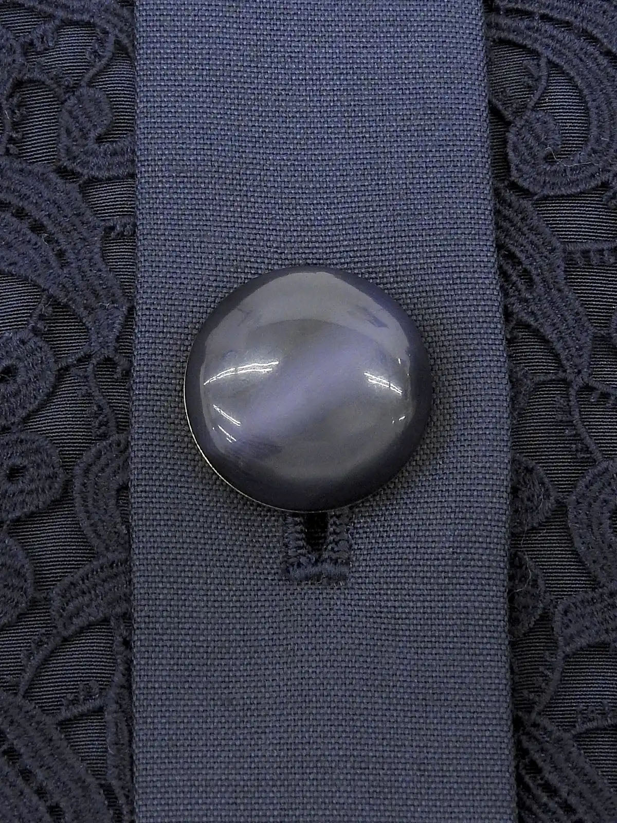 レース半袖セットアップ ネイビー