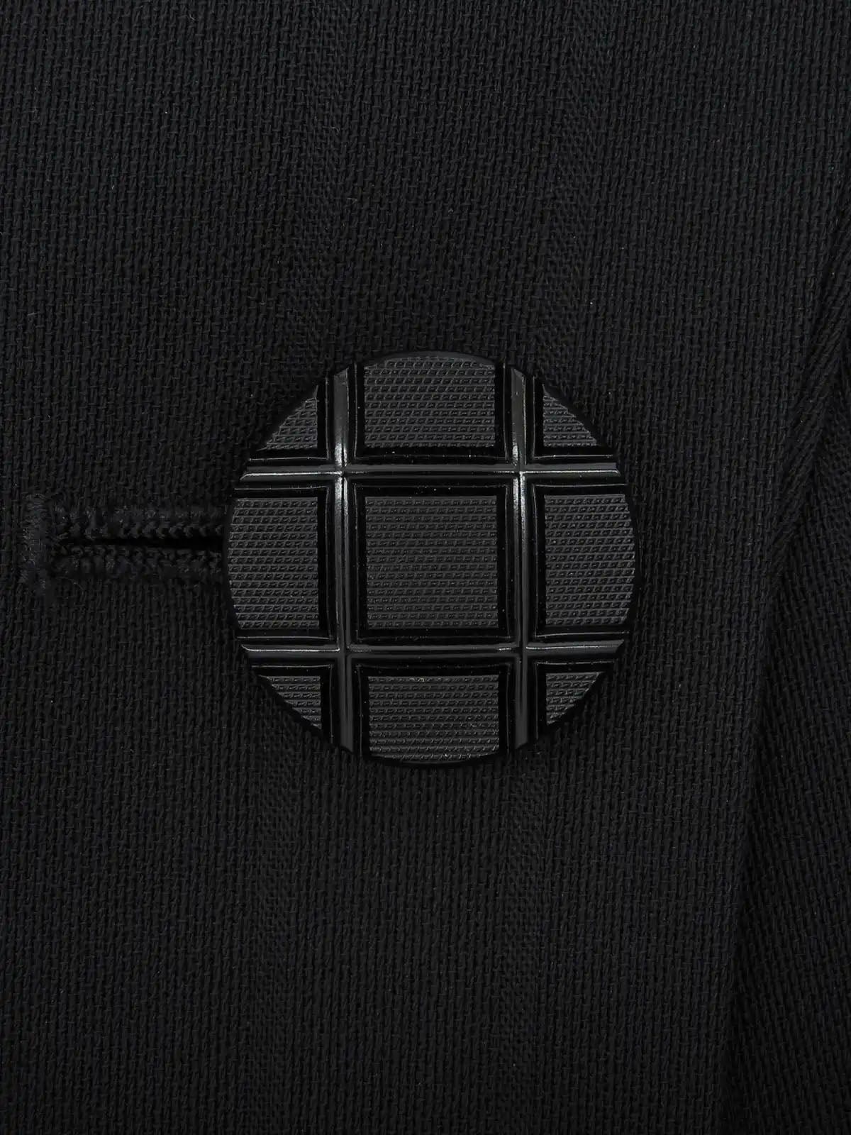 Striped Pattern Button Jacket in Black
