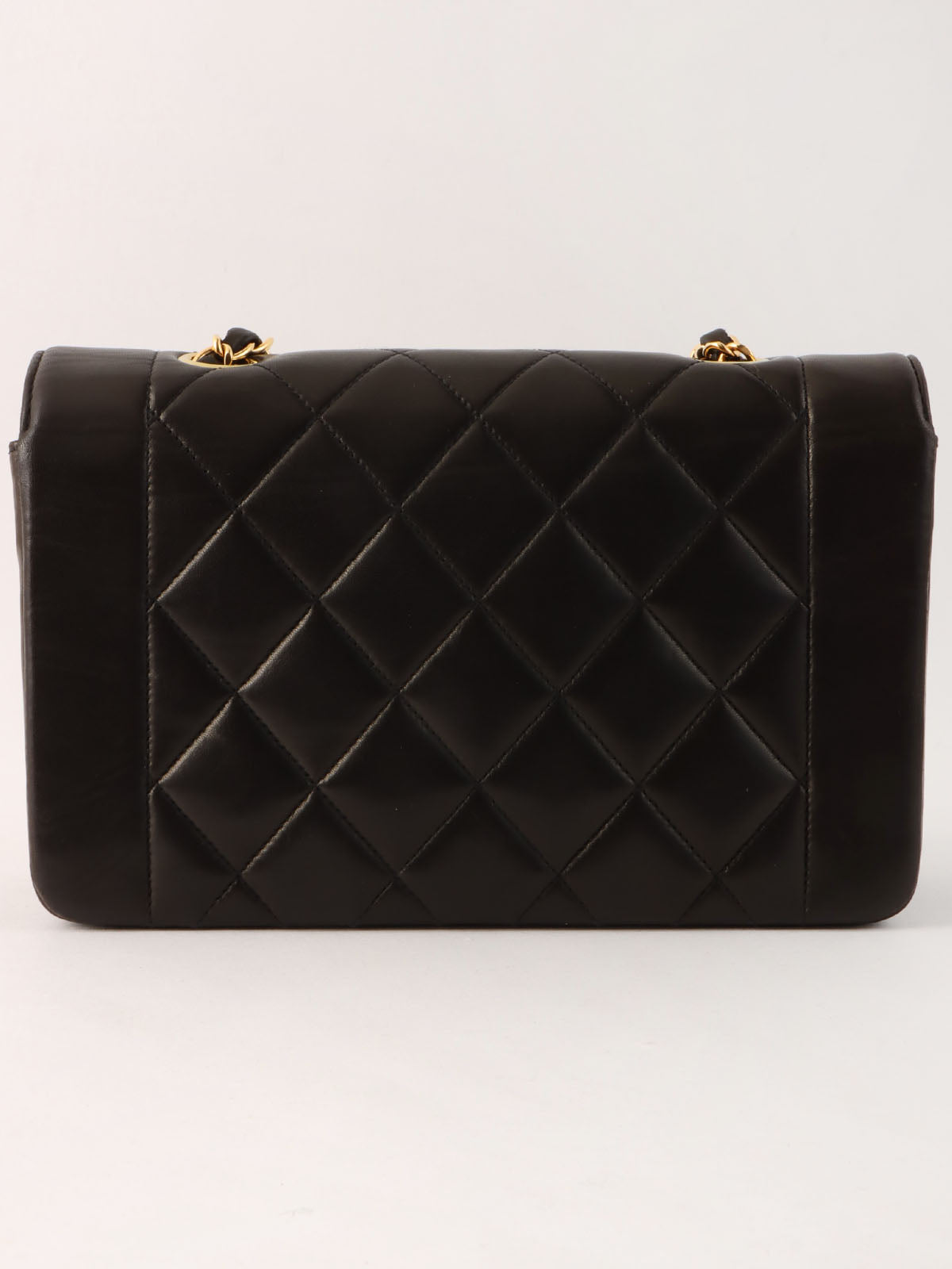 1995 Diana Flap Chain Bag 22cm Black